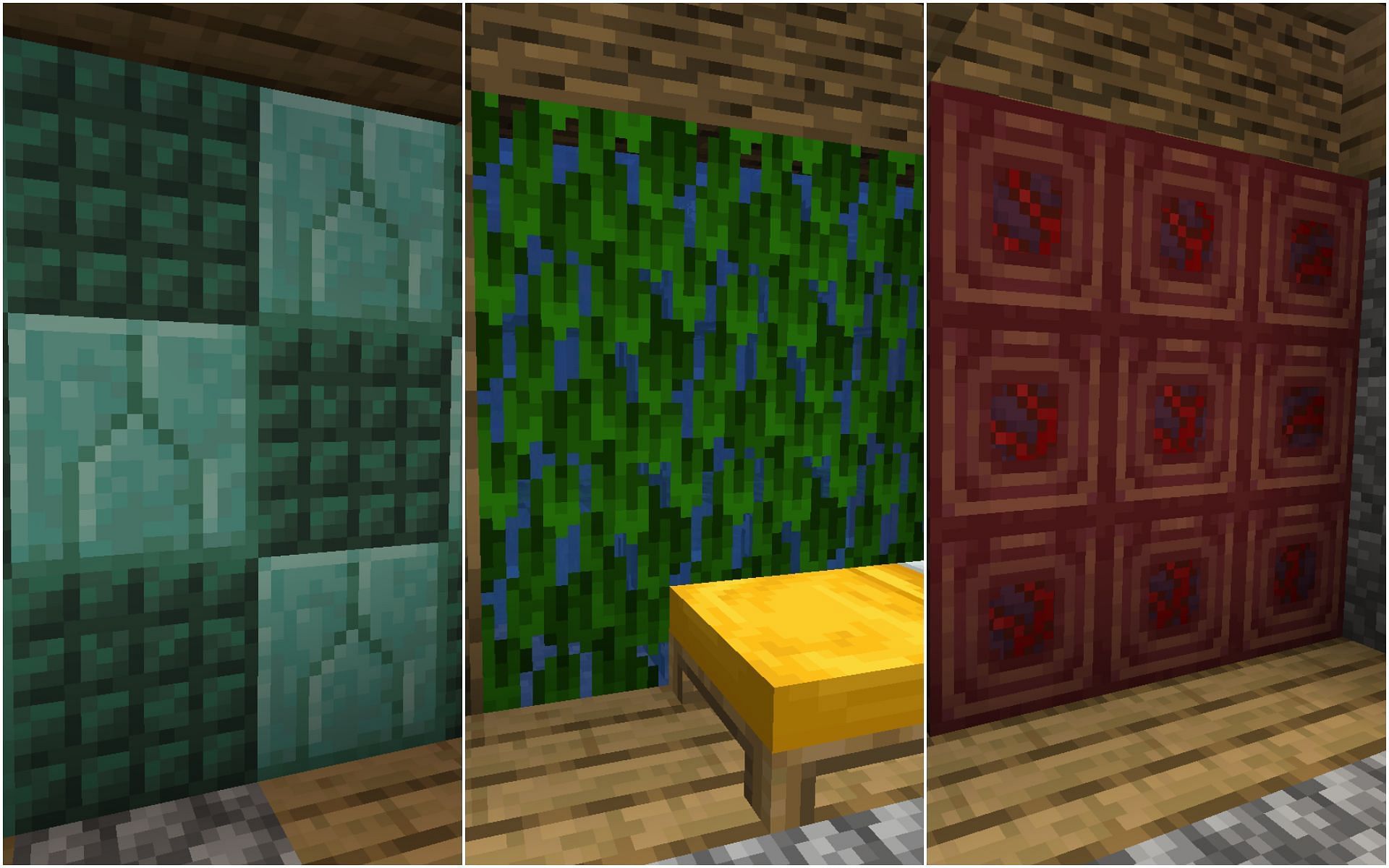 Interior walls can be beautifully designed with both old and new blocks (Image via Minecraft 1.19 update)