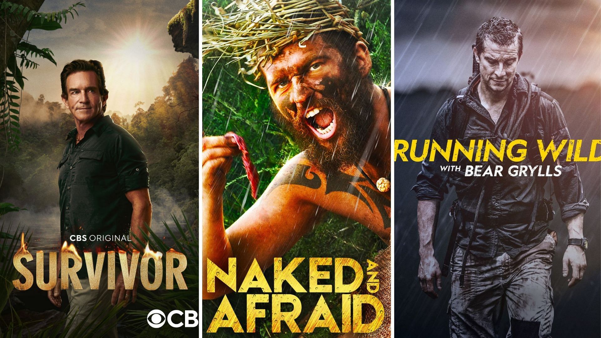 5 best adventure reality shows of all time (Images via CBS/Discovery Channel/National Geographic)