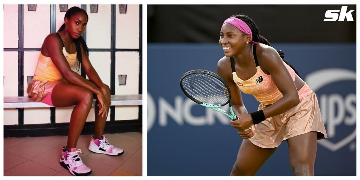 Coco Gauff displayed her new signature shoe at the Atlanta Open