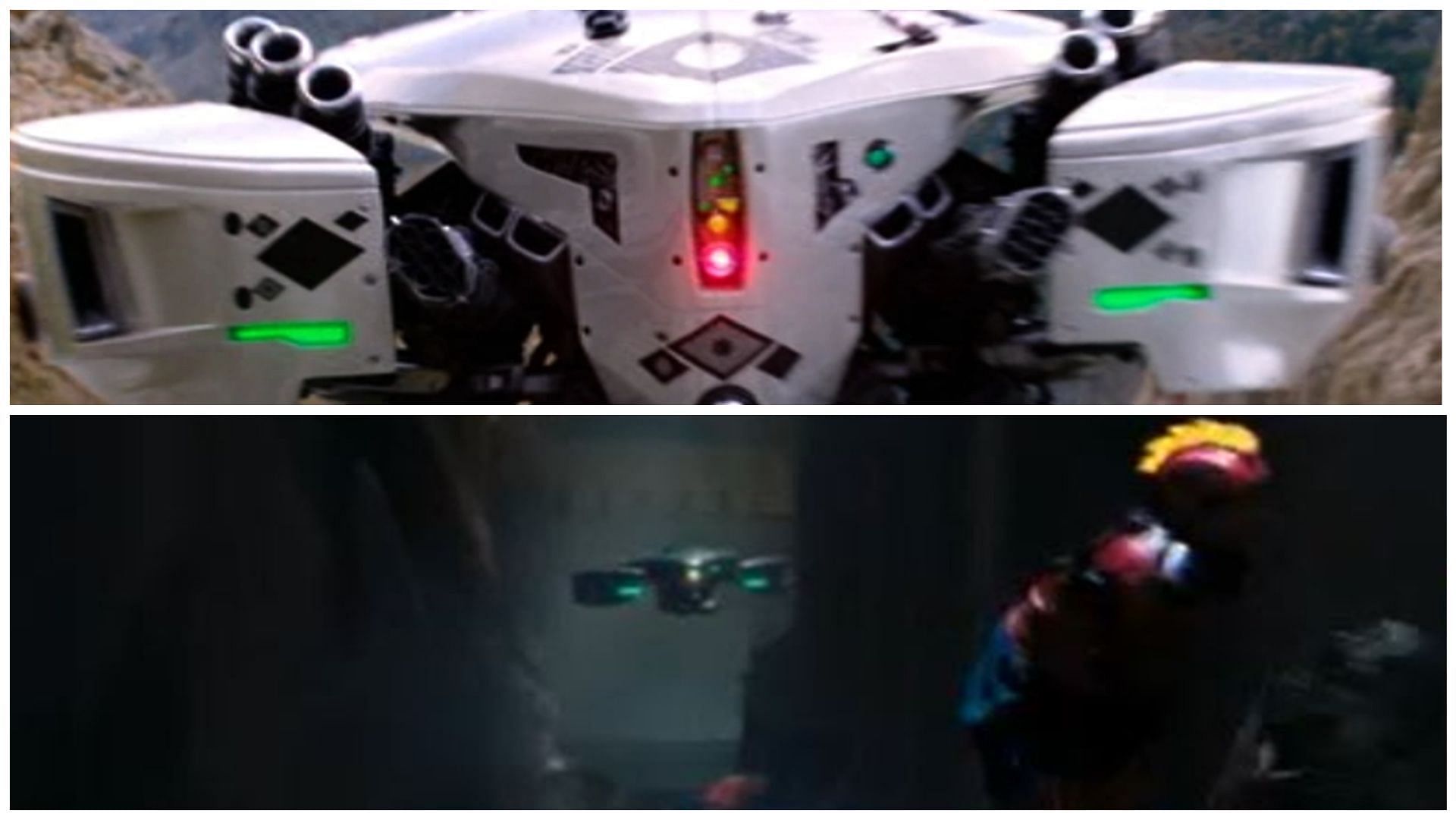 The drones that connect the MCU&#039;s Far From Home (above) and Ms. Marvel (below) (Image via Marvel Entertainment)