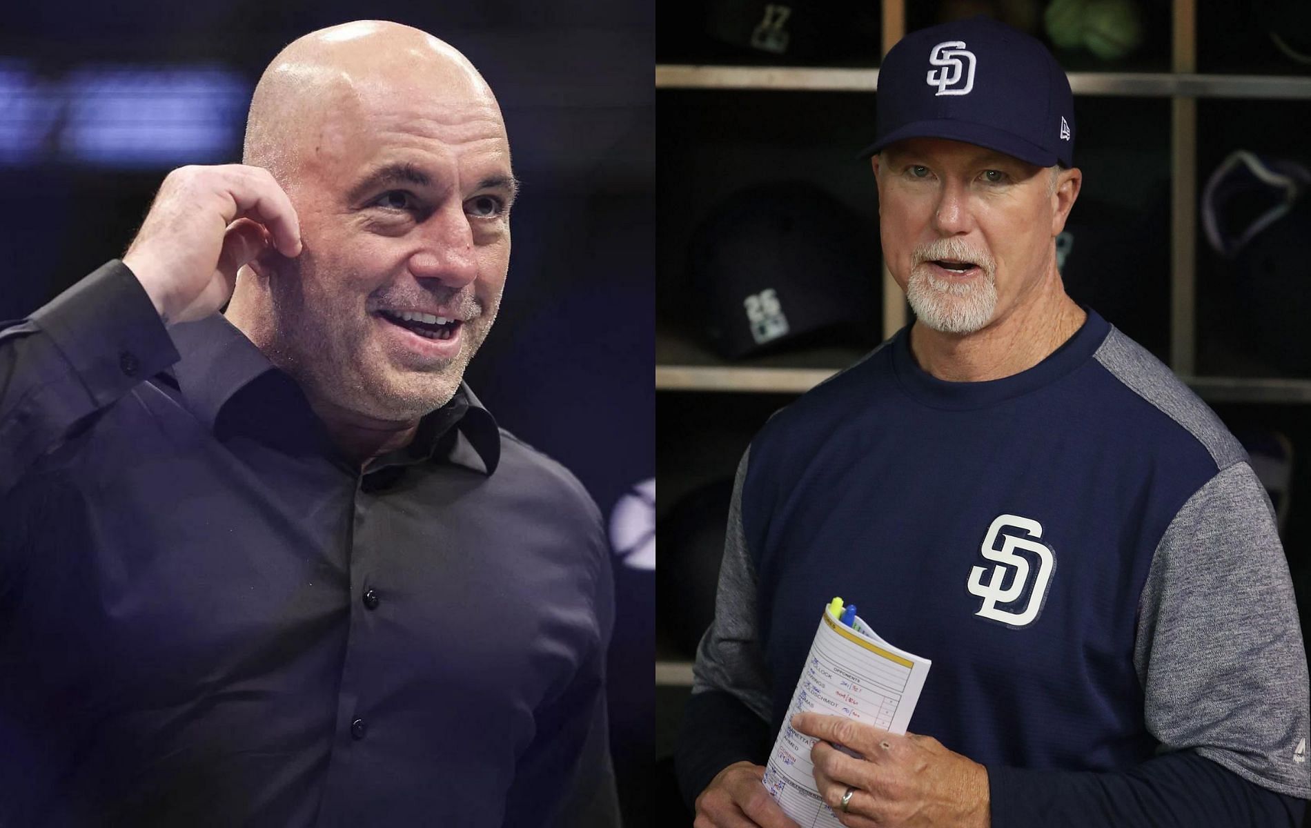 Joe Rogan (left) &amp; Mark McGwire (right)