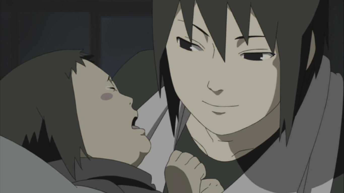 Itachi and Sasuke as kids in the anime (Image via Pierrot)