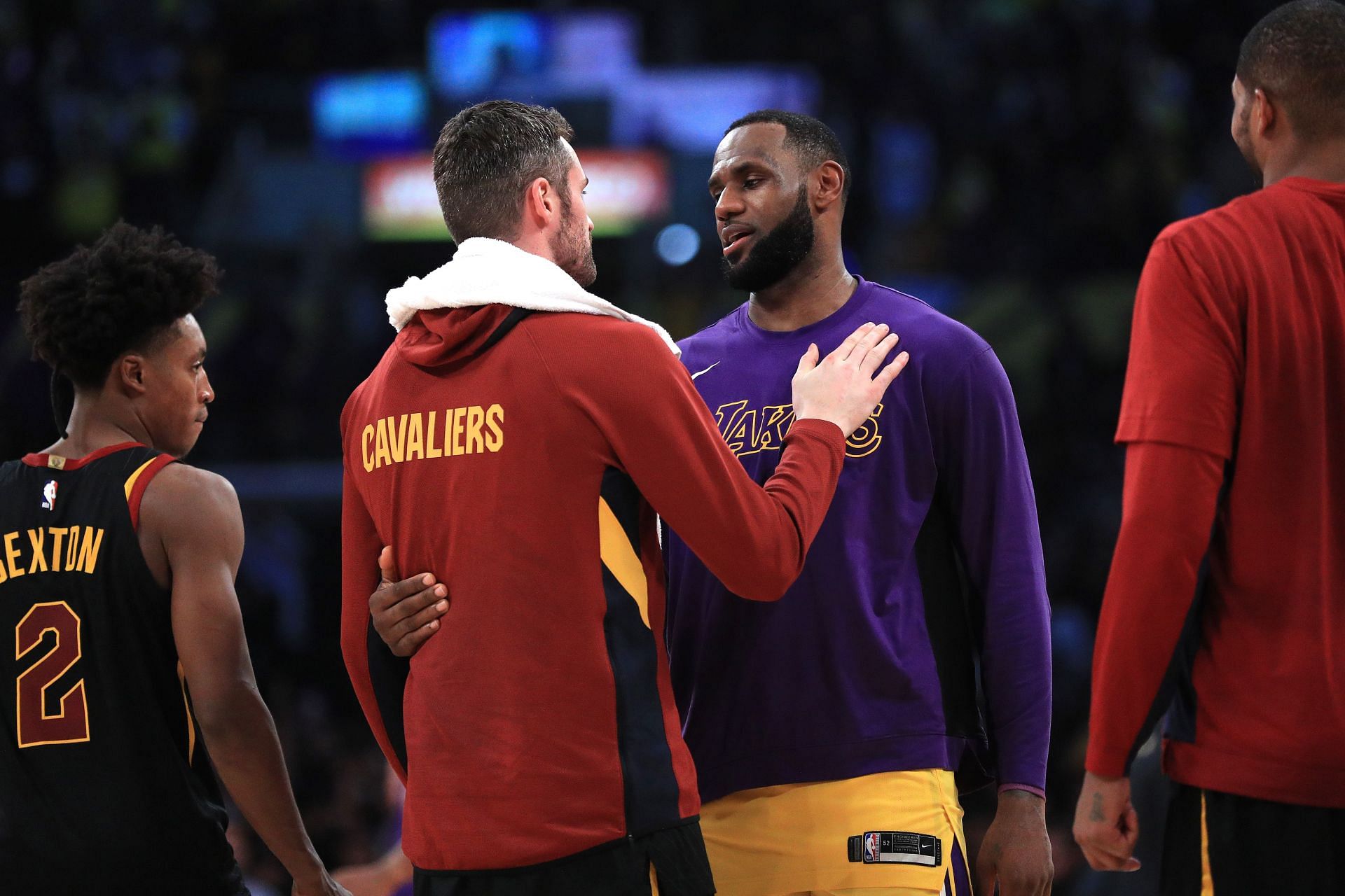 Kevin Love and LeBron James were teammates in Cleveland.