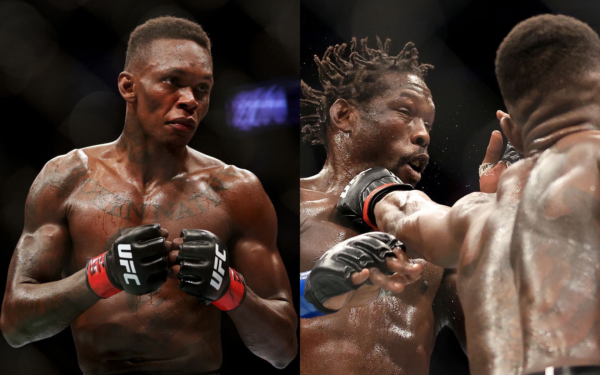 Adesanya (left); Cannonier vs. Adesanya (right)