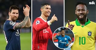 Lionel Messi, Cristiano Ronaldo, and Neymar combine to wish Hulk's son a happy birthday