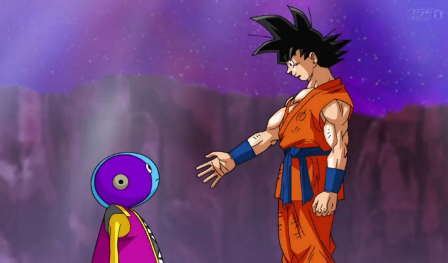 Goku shakes Zeno&#039;s Hand in Dragon Ball Super (Image via Toei Animations)