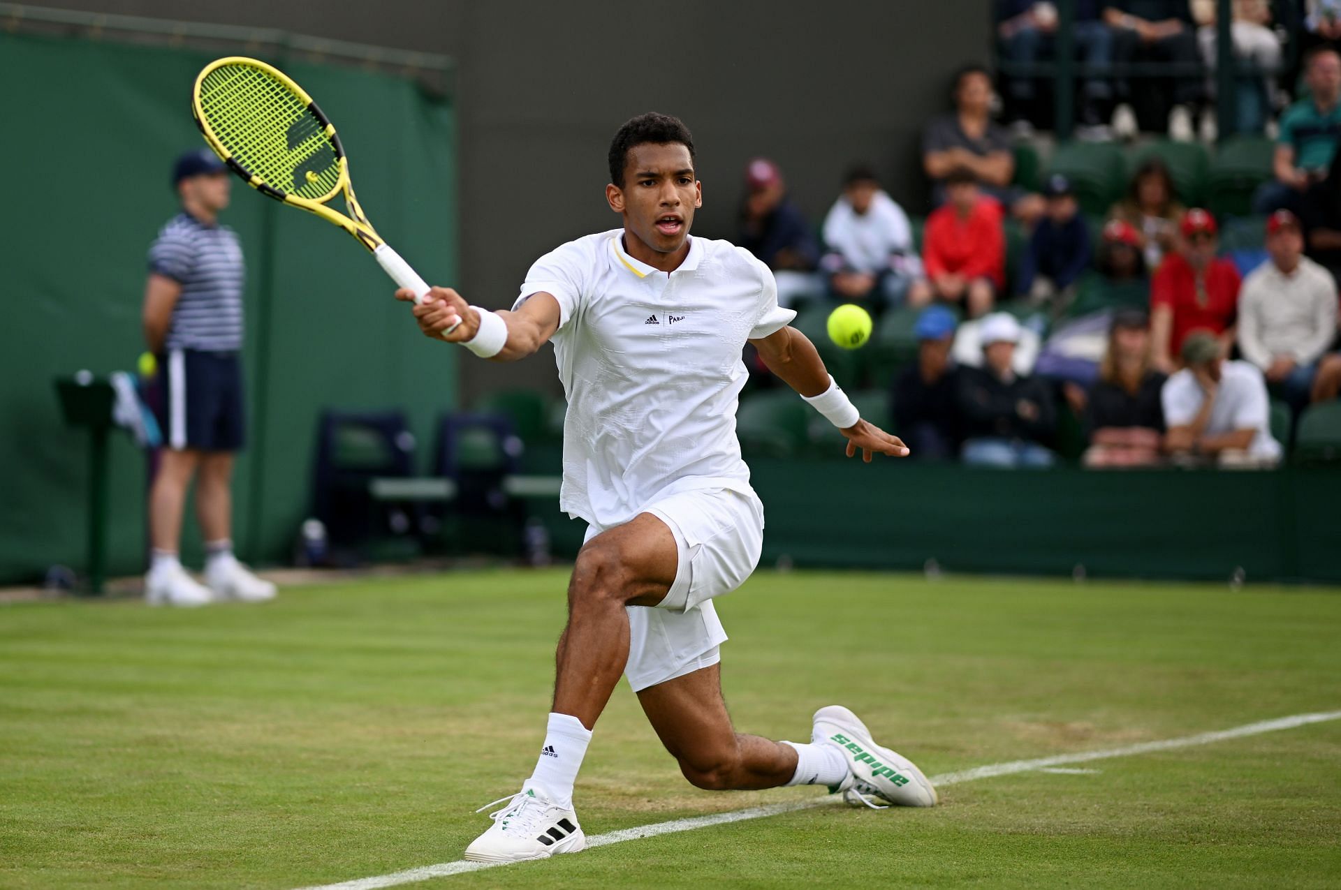 Felix Auger-Aliassime faced an early exit at Wimbledon.