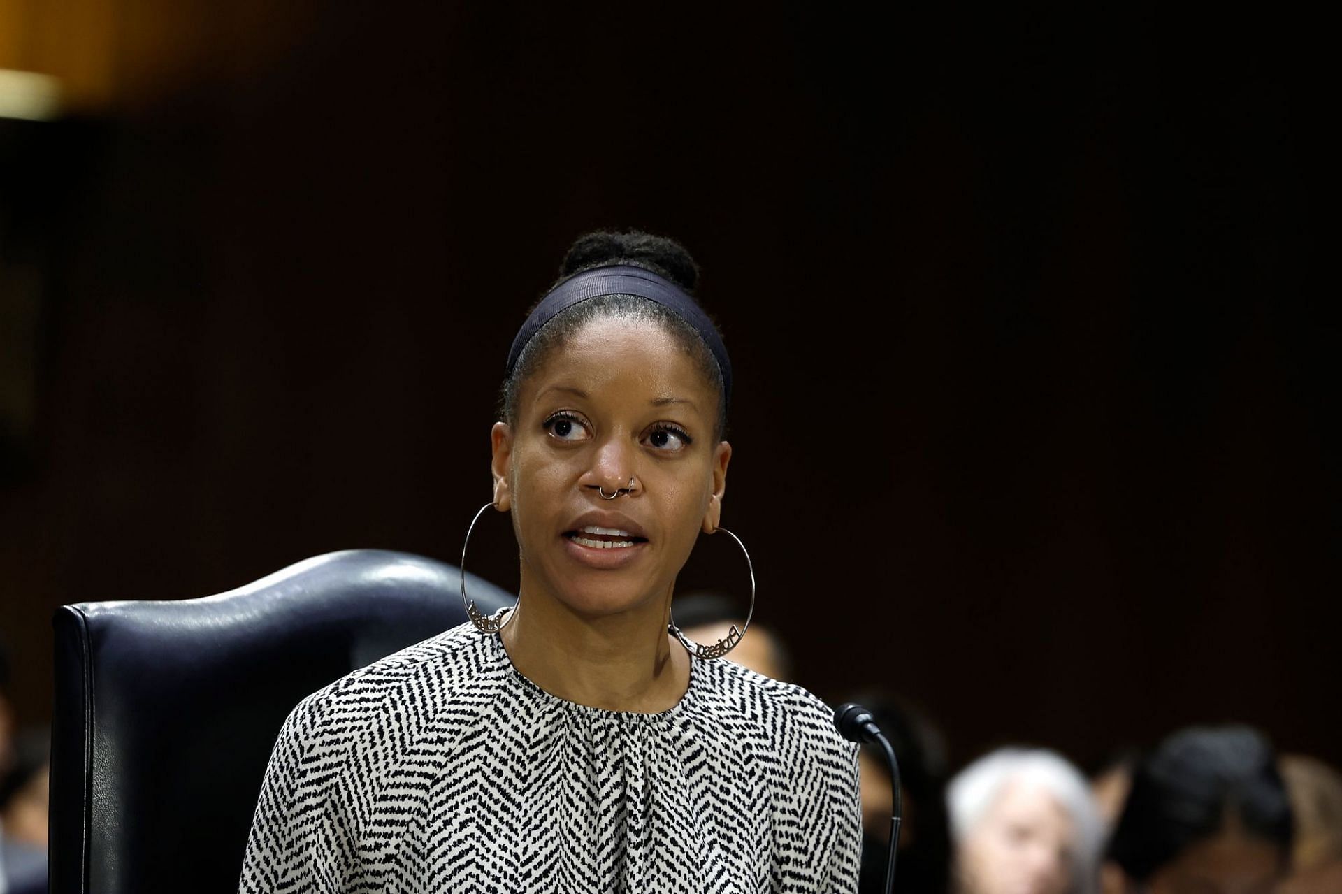 Video of Khiara Bridges slamming Josh Hawley goes viral on social media (Image via Getty Images)