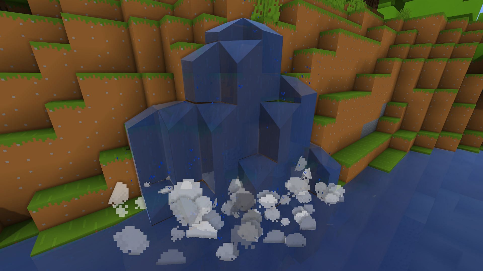 The water effect as found in the Effective mod (Image via Minecraft)