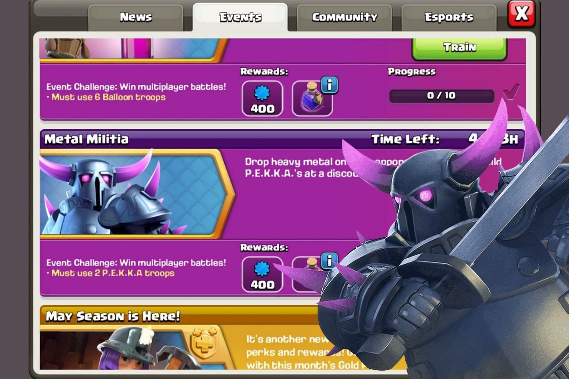 More about the Metal Militia challenge in Clash of Clans (Image via Sportskeeda)