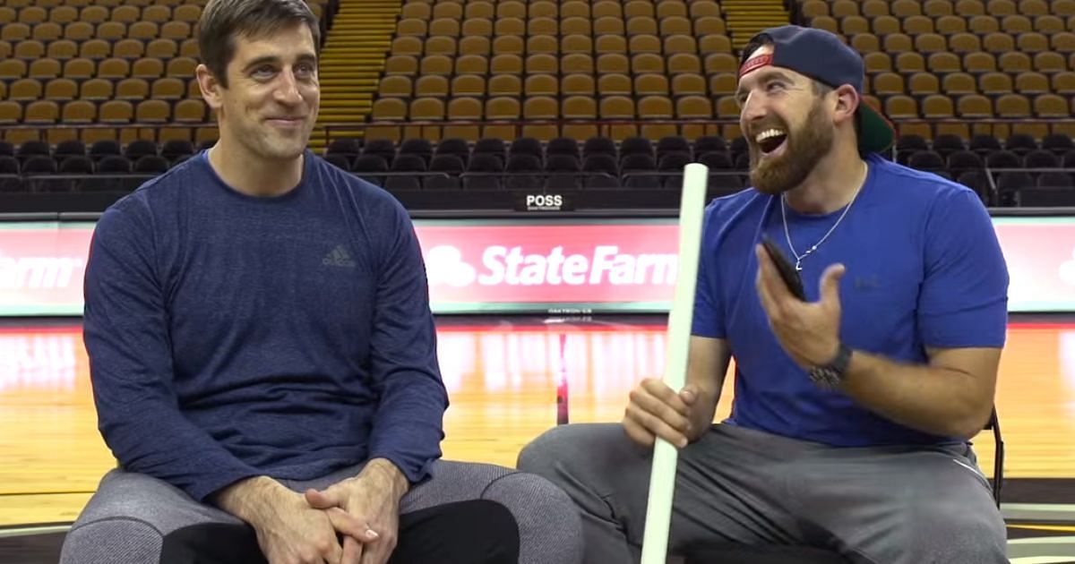 Aaron Rodgers and NBA star Chris Paul pull off trick shots