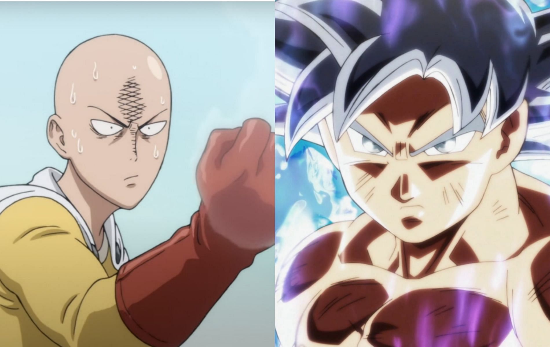 Saitama can now land a punch on Ultra Instinct Goku (Images via One Punch Man and Dragon Ball/Akira Toriyama/Toei Animation)