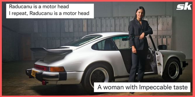 "It's adorbs; just keep having fun, leave the haters eating dust"- Tennis fans react to Emma Raducanu posing with new Porsche car