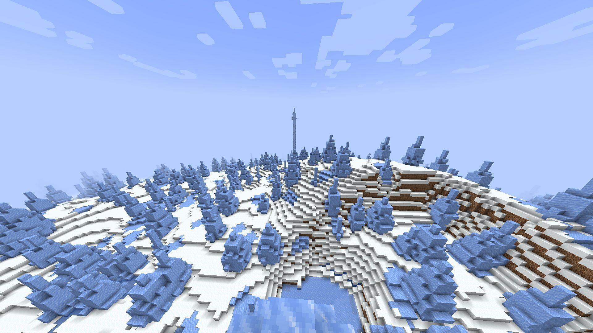 The large ice spike biome (Image via Minecraft)