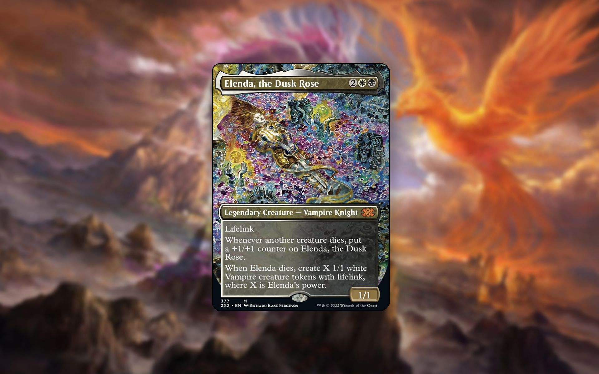 Elenda, the Dusk Rose is a more recent card, but she&#039;s powerful nonetheless (Image via Sportskeeda)