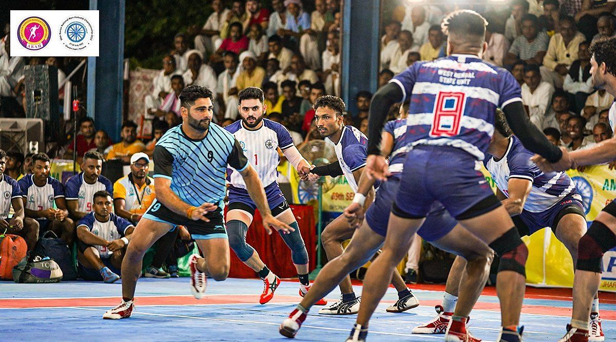 A pic from Day 2 of the 69th Men&#039;s Senior National Kabaddi Championships 2022. (PC: Pro Kabaddi Twitter)