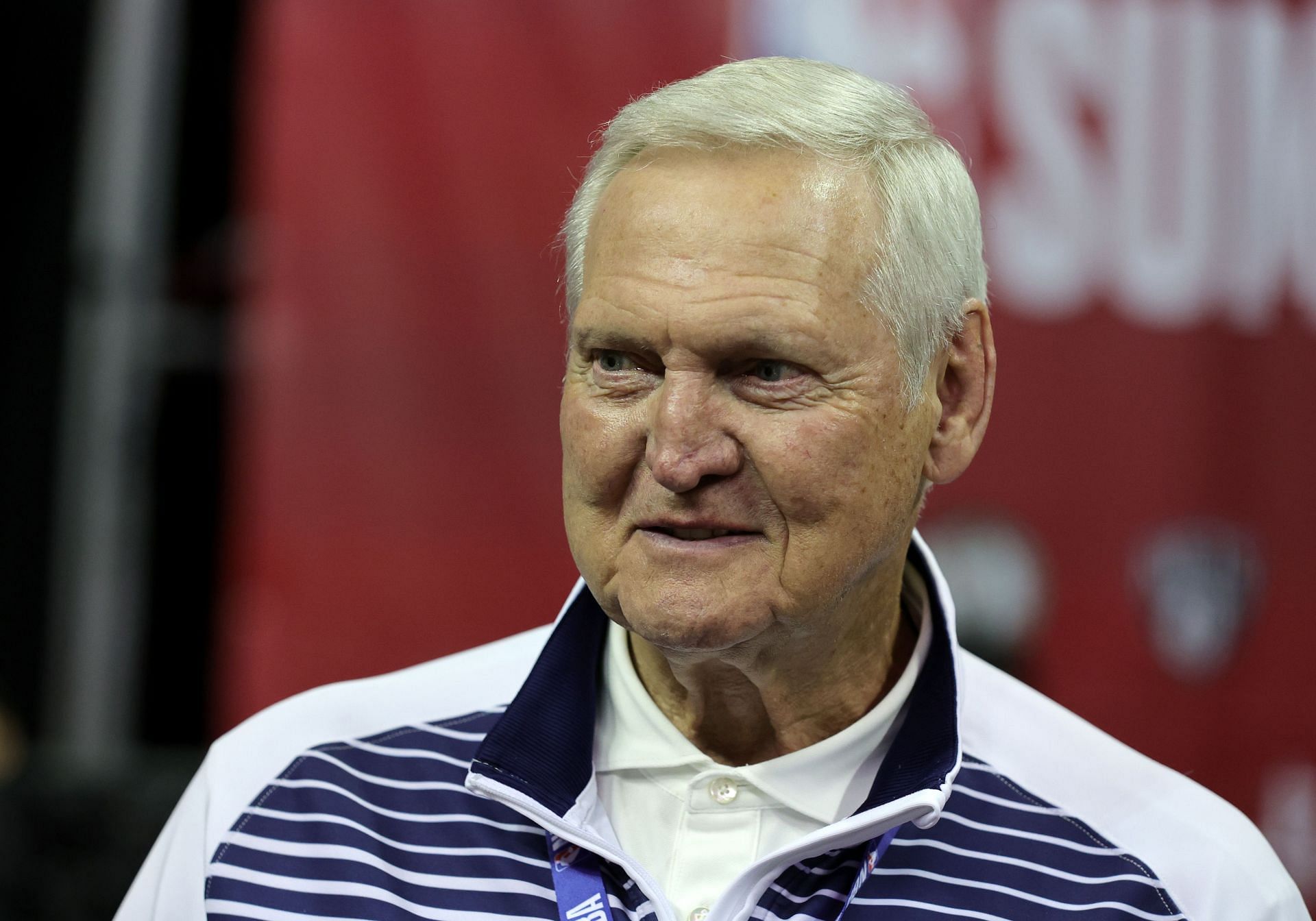 Jerry West at the 2022 NBA Summer League - Houston Rockets v Orlando Magic