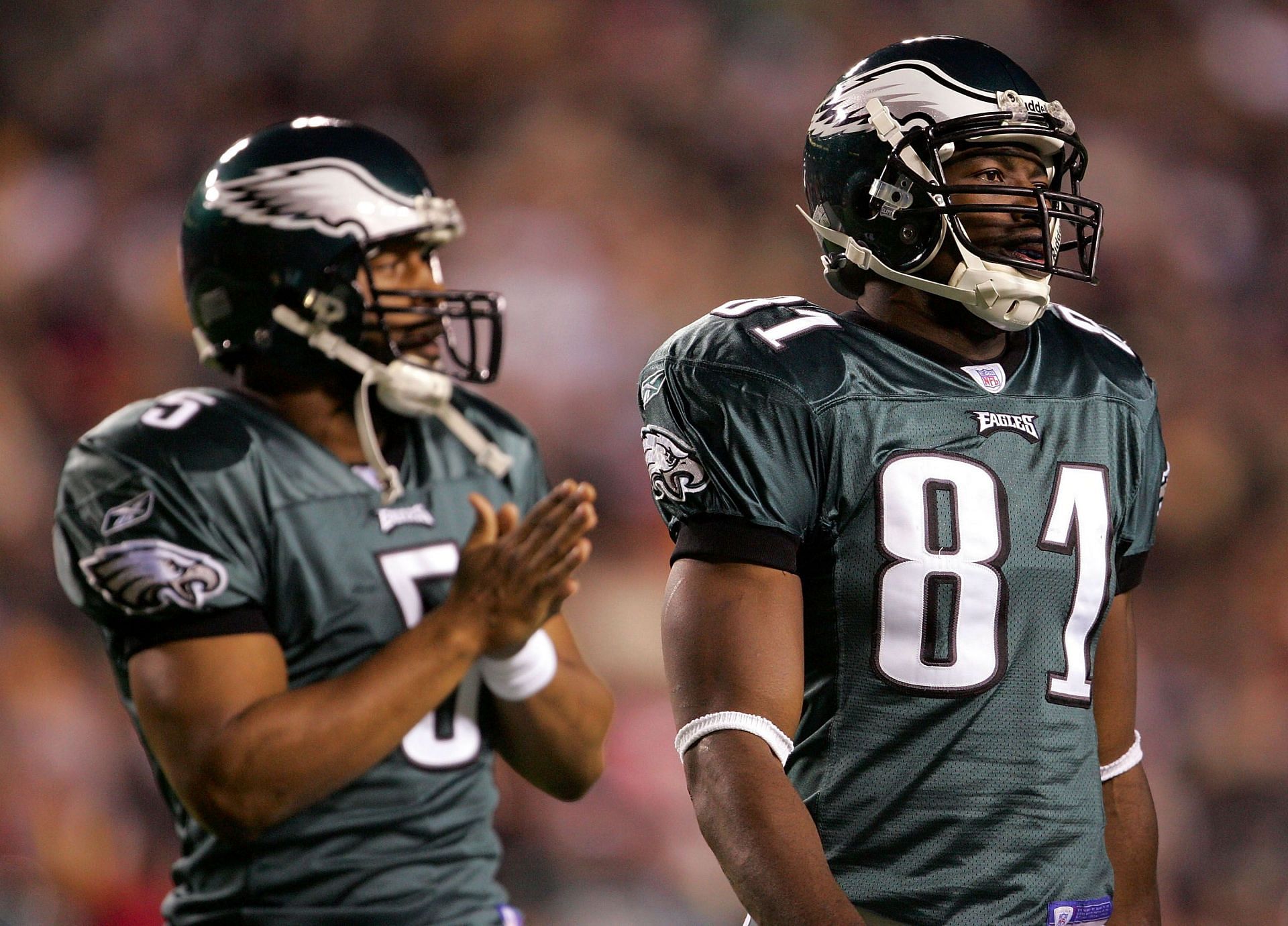 Philadelphia Eagles Donovan McNabb and Terrell Owens