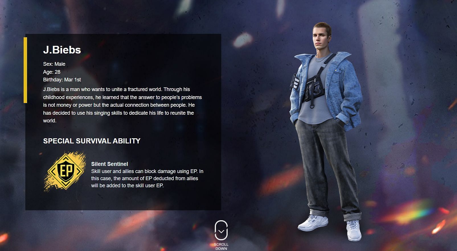 J Biebs has a passive ability named Silent Sentinel (Image via Garena)