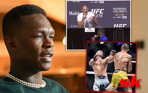 Israel Adesanya (left), Sean Strickland vs. Alex Pereira (bottom) [Image Credits- @Freestylebender, @UFC on YouTube & @ufc on Instagram]