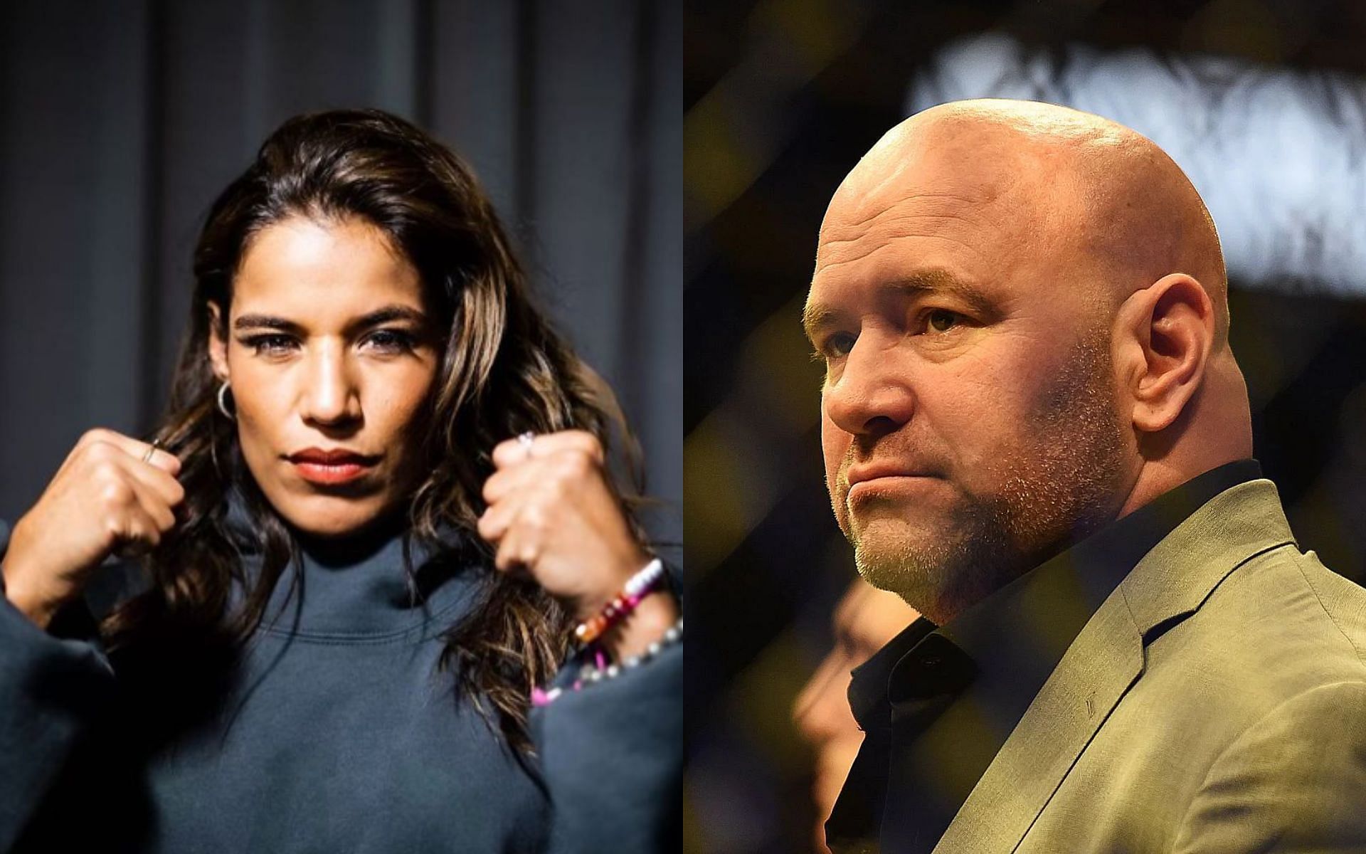 Julianna Pena (left), Dana White (right) [Images courtesy of @venezuelanvixen on Instagram]