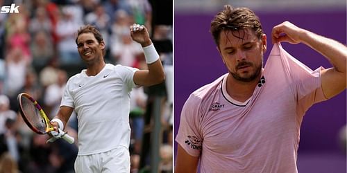 Rafael Nadal (L) and Stan Wawrinka