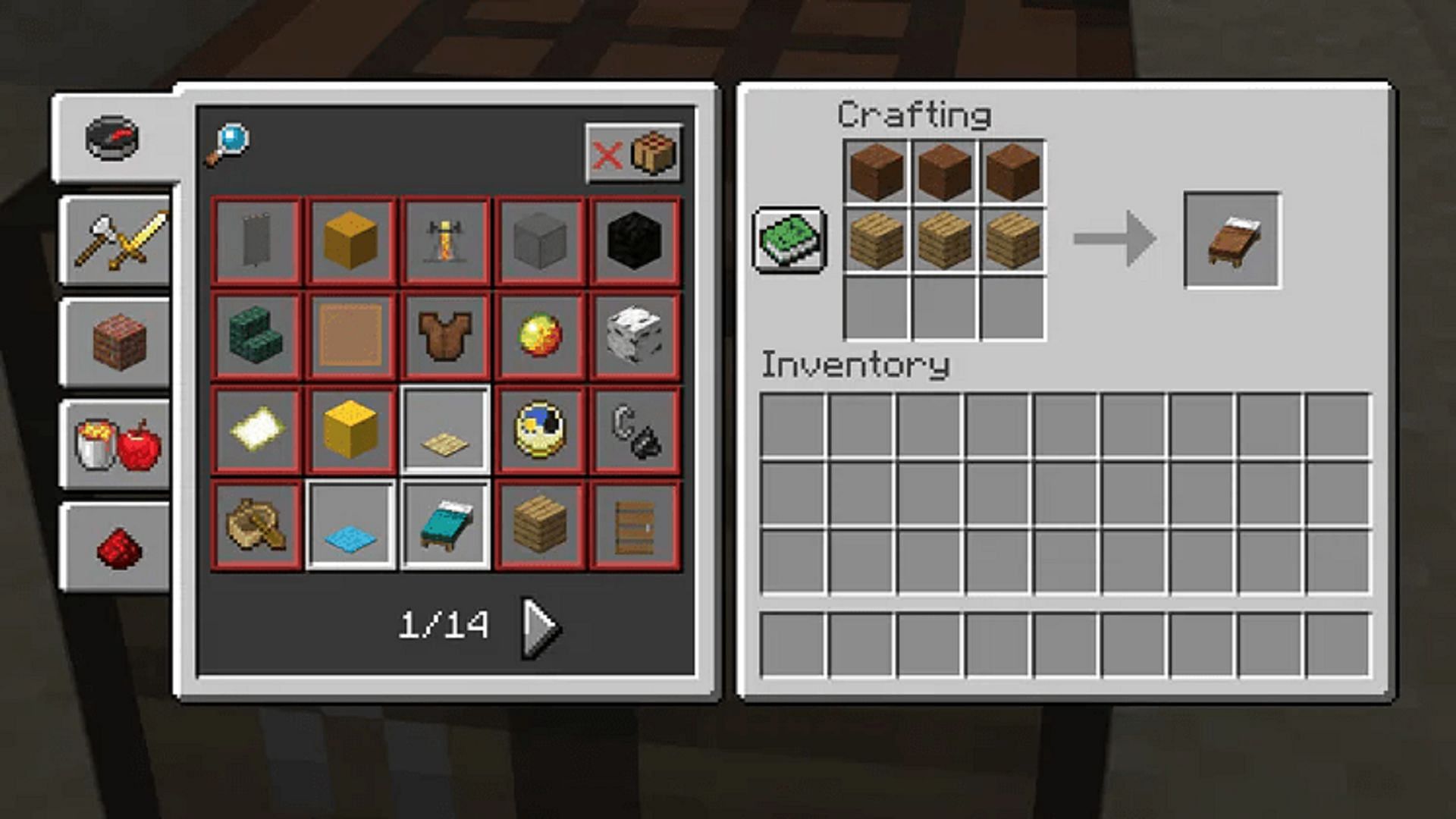 This pack makes a plethora of small fixes to icons and other aspects of the vanilla game (Image via Mojang)