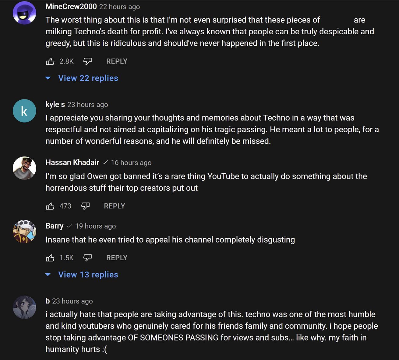 Fans discussing ItsOwen&#039;s shenanigans (Image via Mogul Mail/YouTube)