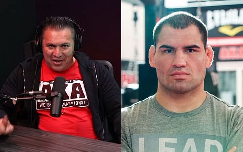 Javier Mendez (left) and Cain Velasquez (right) [Mendez image via The Schmo on YouTube]