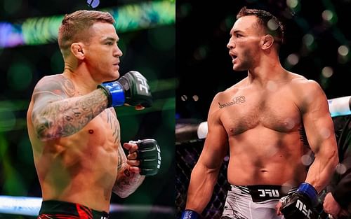 Dustin Poirier (left) and Michael Chandler (right)