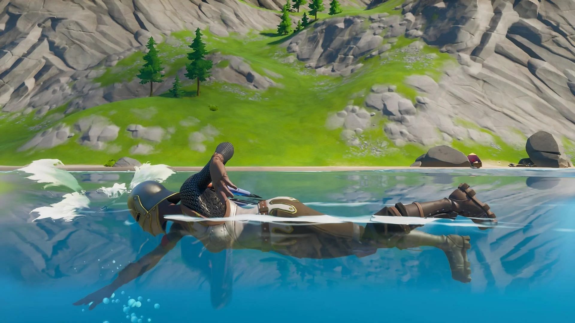 Fortnite Summer challenges are out and one of them requires players to damage enemies while swimming (Image via Epic Games)