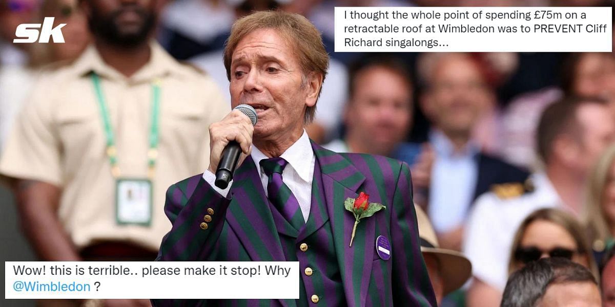 Tennis fans react to Sir Cliff Richard&#039;s musical performance at Wimbledon