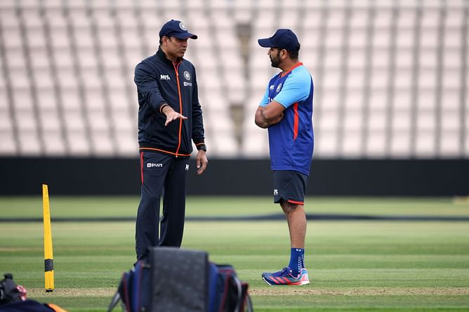 [Watch] Rohit Sharma and VVS Laxman engage in intense discussions ahead of 1st T20I vs England