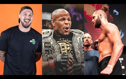 Brendan Schaub (left), Daniel Cormier (middle), and Jiri Prochazka (right) [Images Courtesy: @brendanschaub, @dc_mma, and @jirkaprochazka on Instagram]