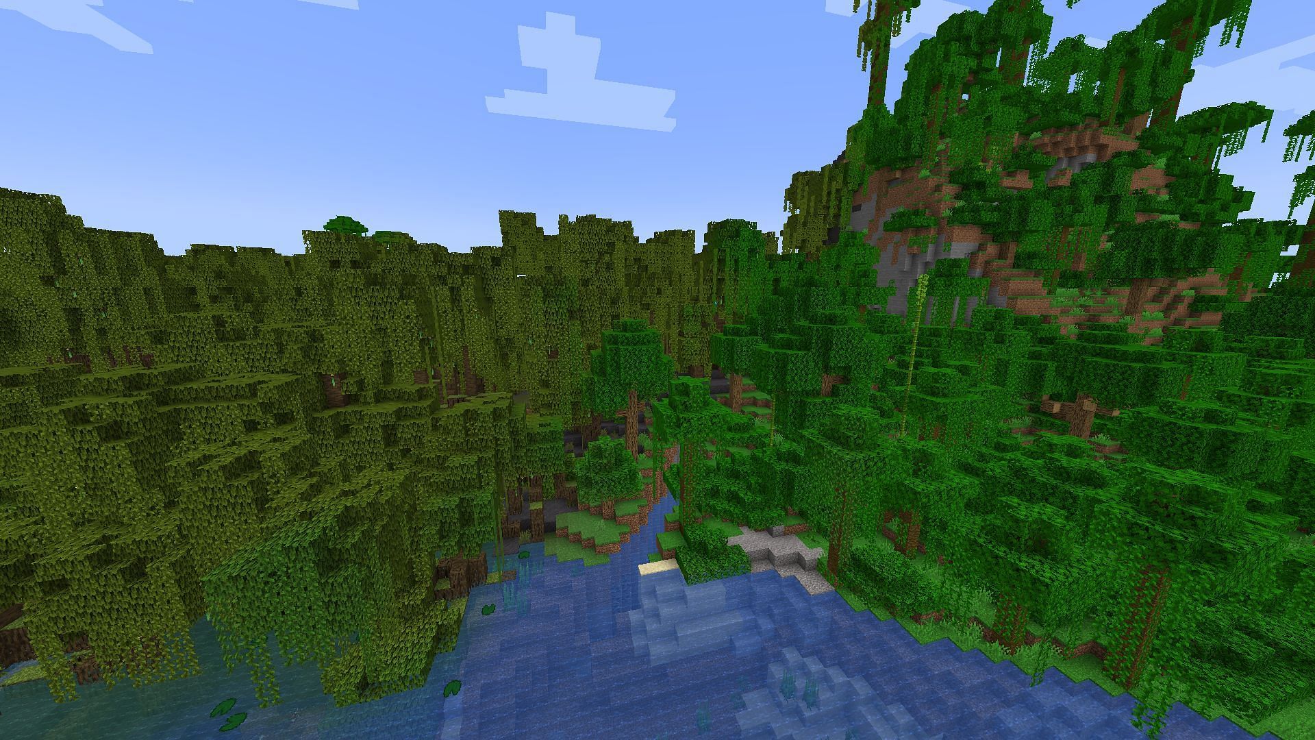 Jungle and Mangrove Swamp biome generate loads of vines on trees (Image via Minecraft 1.19 update)