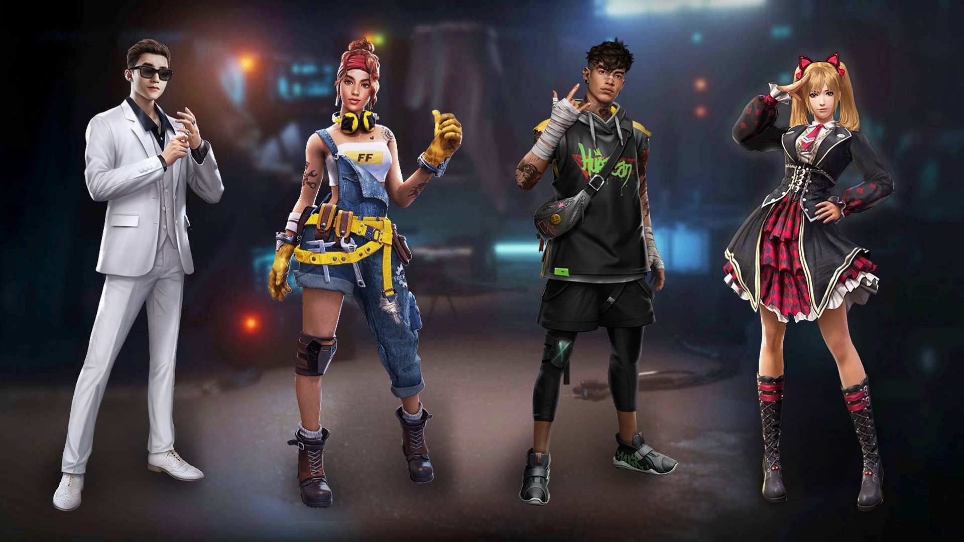 Garena Free Fire MOD APK  Gambar, Gambar grafit, Kostum karakter