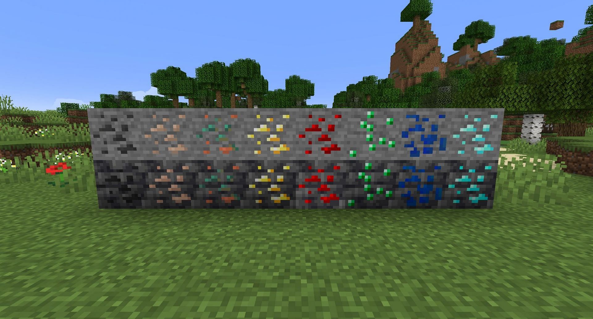This pack restores the original ore textures of the game (Image via G2_Games/CurseForge)