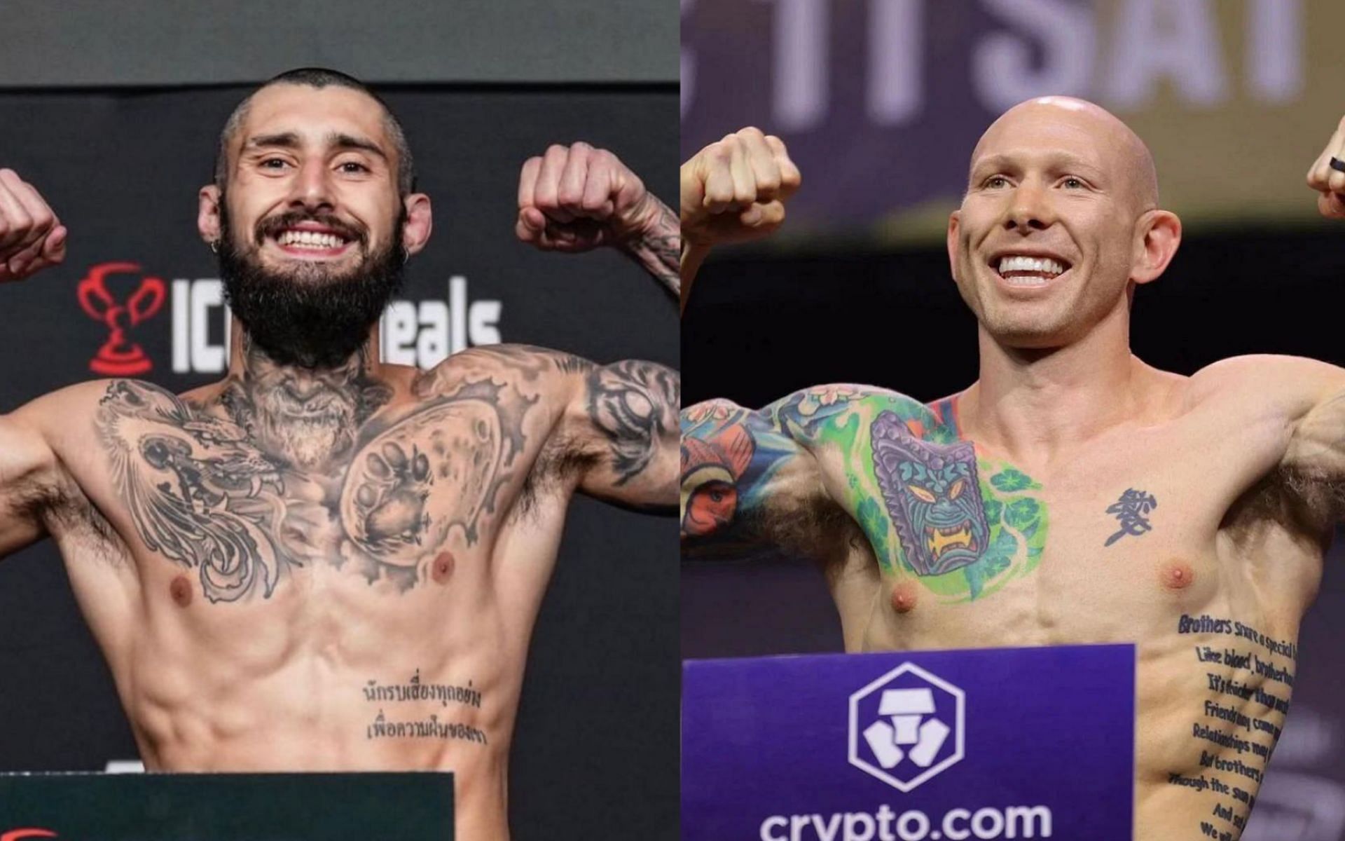 Charles Jourdain (left), Josh Emmett (right) [Images courtesy @charlesjourdain1 Instagram and Getty]