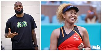 Naomi Osaka reacts to spotting LeBron James wearing her merchandise