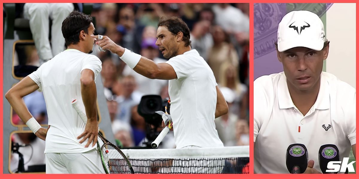 Rafael Nadal and Lorenzo Sonego had a heated exchange at the net in their third-round clash at Wimbledon 