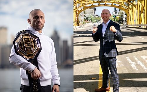 Alexander Volkanovski (L) and Josh Emmett (R) [images courtesy of Getty and @joshemmettufc Instagram]