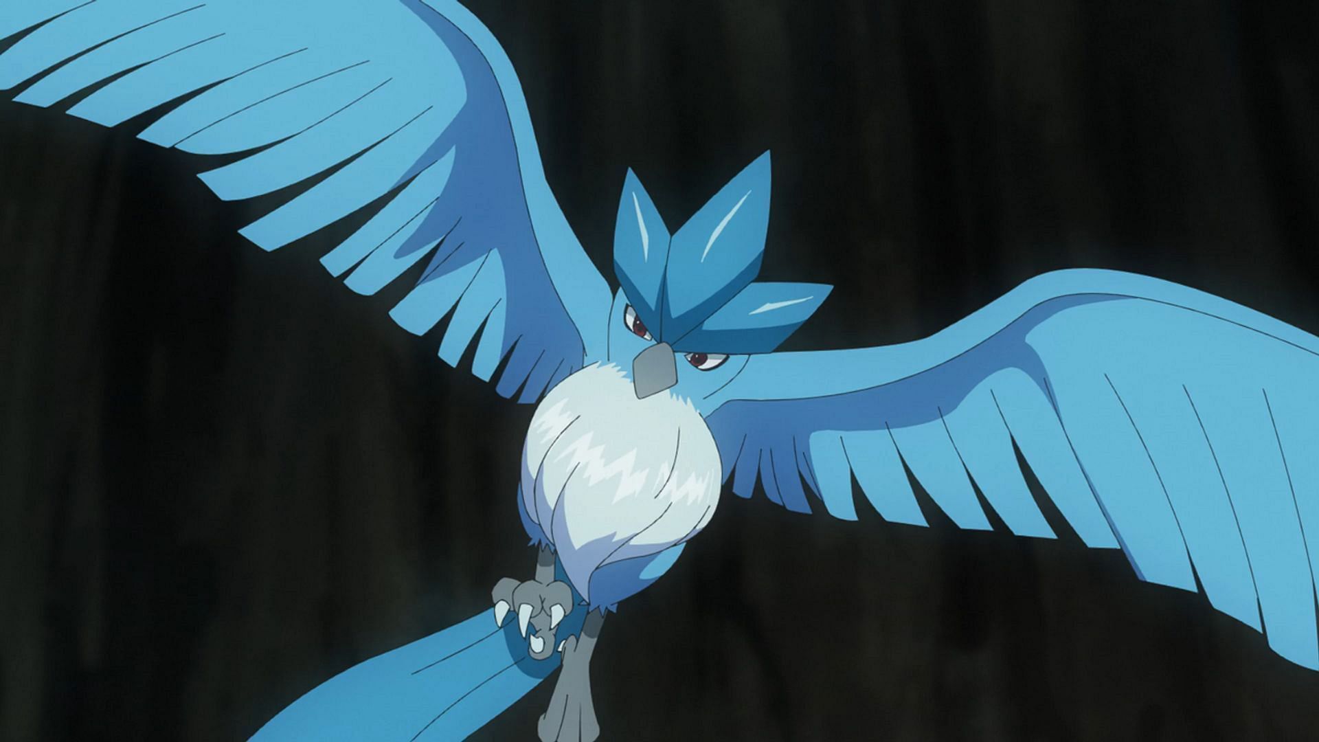 Articuno as it appears in the anime (Image via The Pokemon Company)