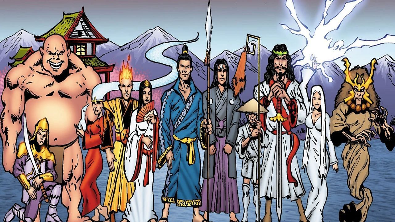 The Japanese Shinto gods (Image via Marvel Comics)