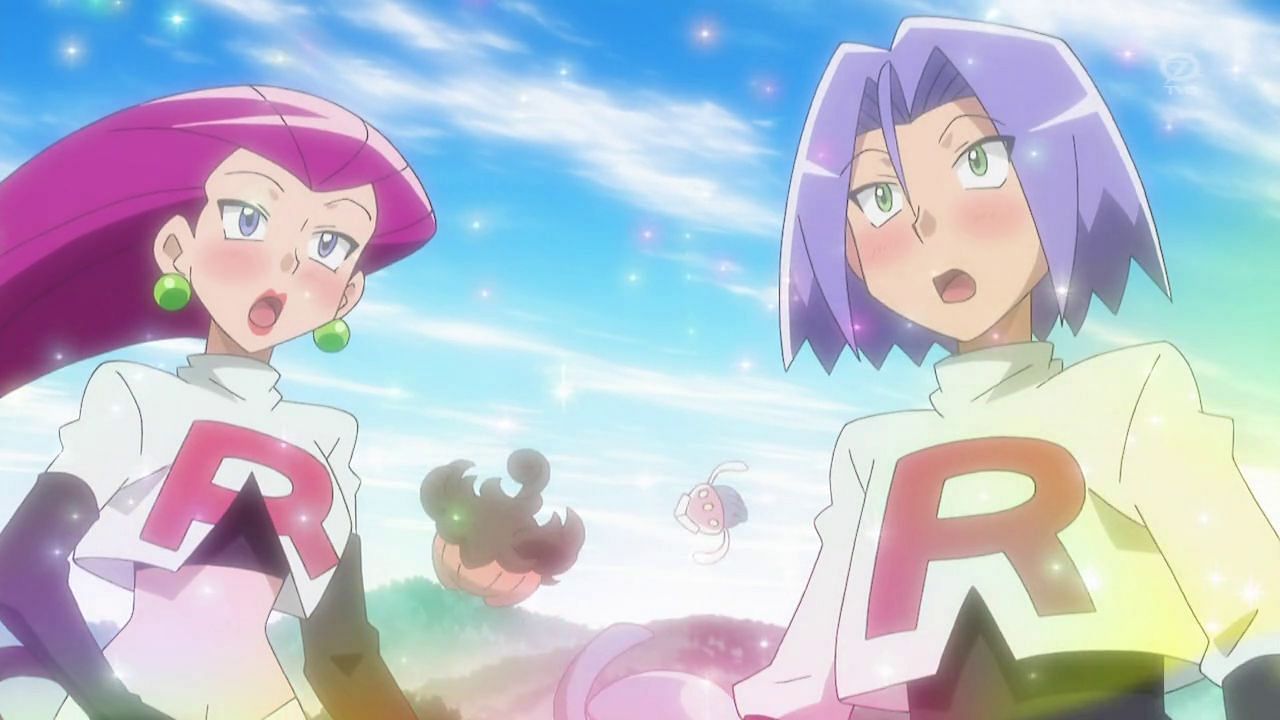 Jessie (left) and James (right) as seen in the Pokemon anime series (Image via OLM Studios)