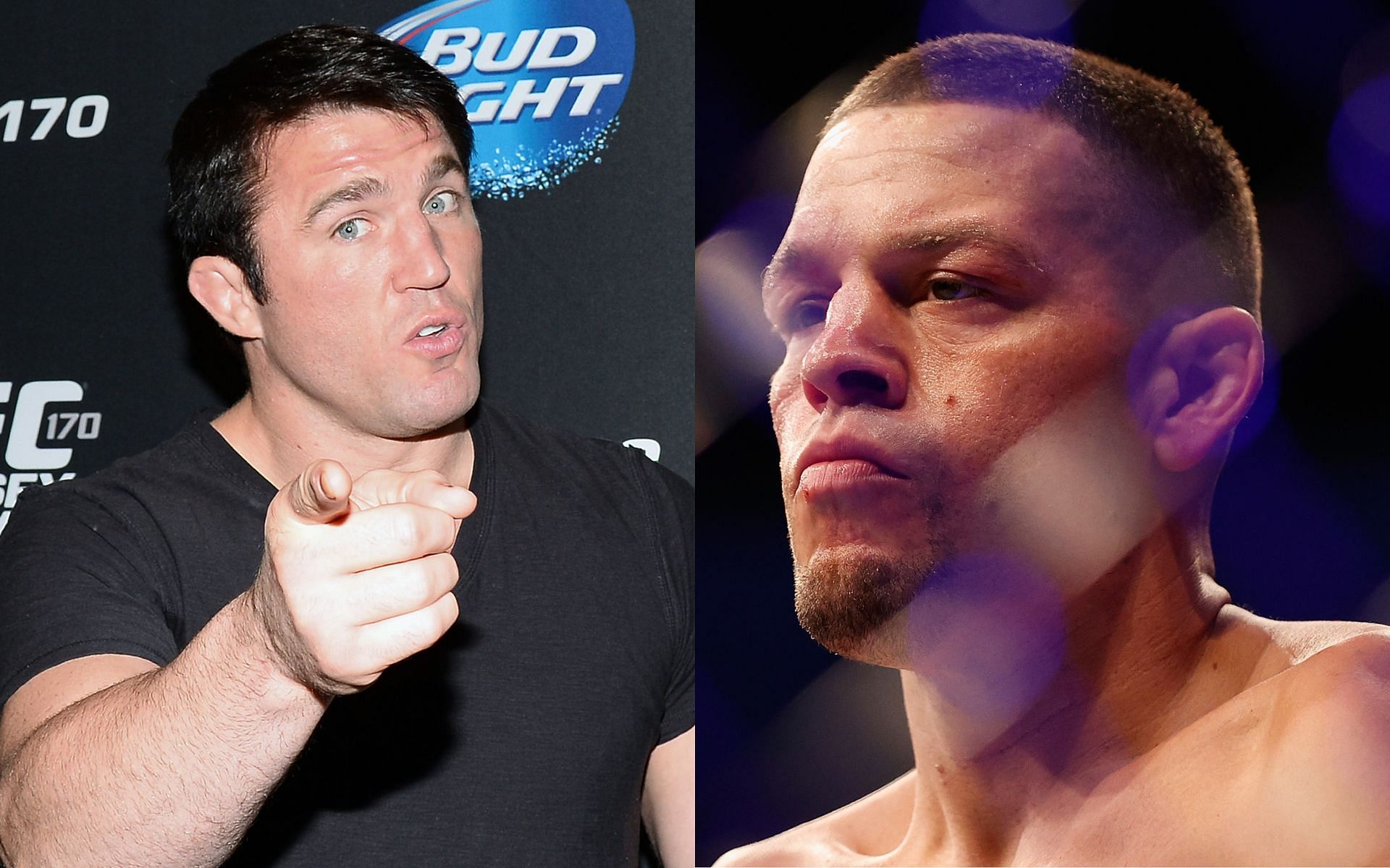 Chael Sonnen (L) is unsure what Nate Diaz (R) has in store