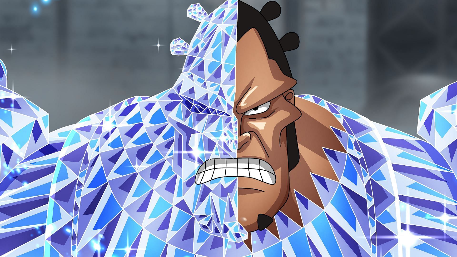 &quot;Diamond&quot; Jozu, third strongest member of the Whitebeard Pirates (Image via Eiichiro Oda/Shueisha/Toei Animation, One Piece)
