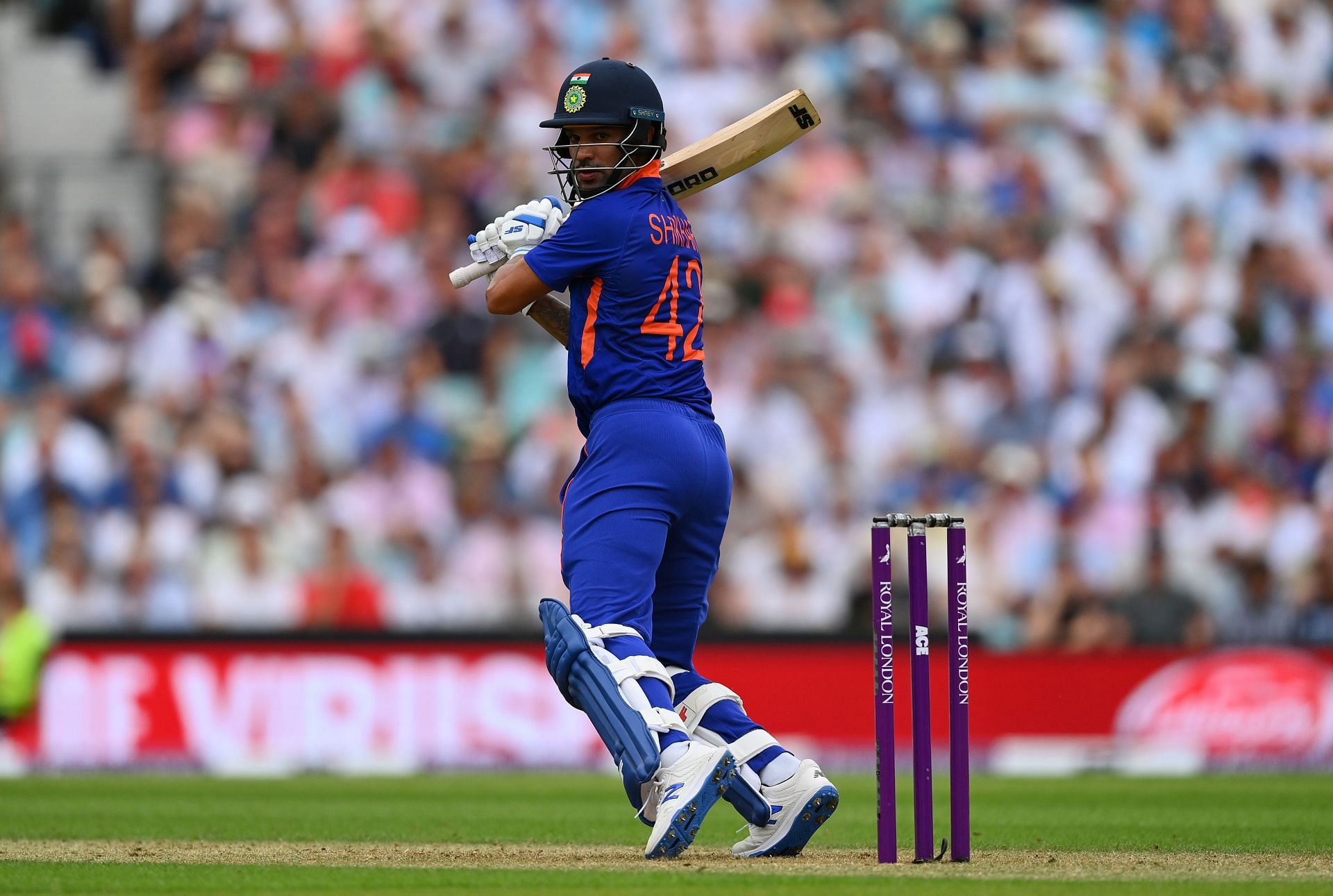 Shikhar Dhawan registered a highest score of 31* in the ODI series in England. Pic: Getty Images