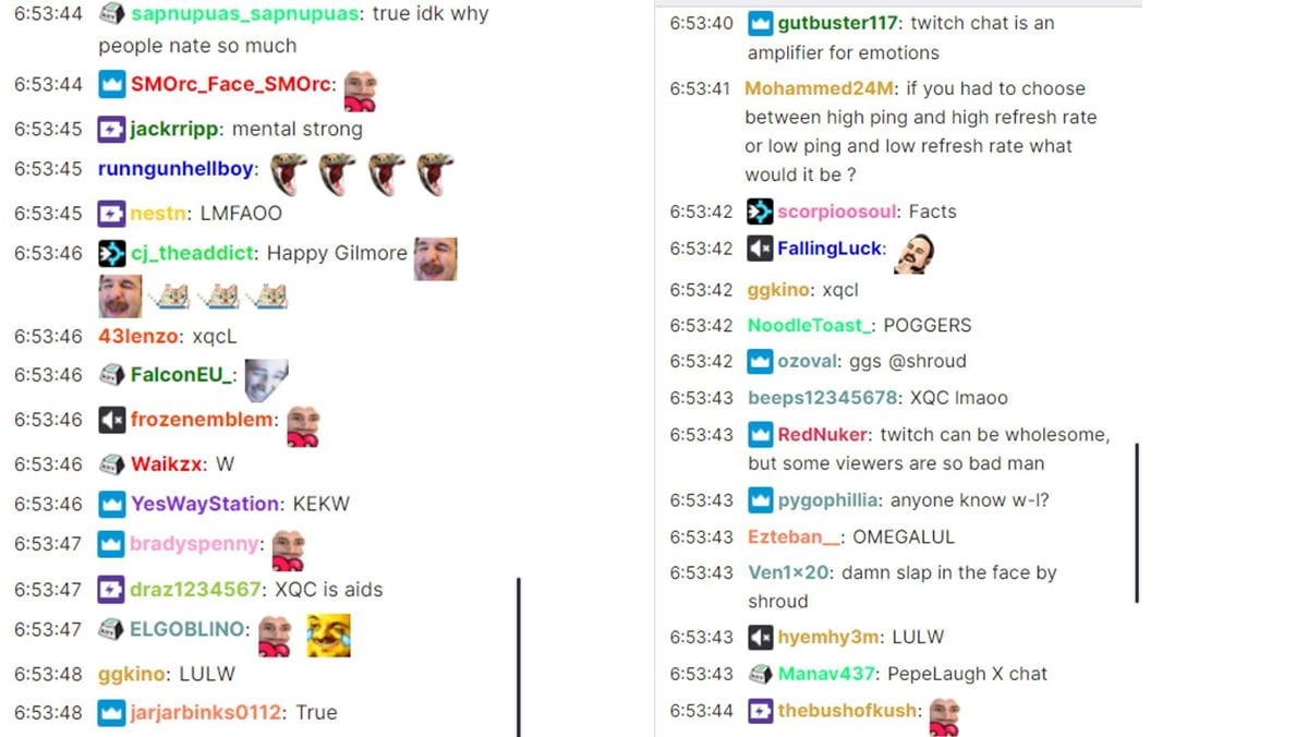 Shroud warns xQc about Twitch chat's increasing toxicity