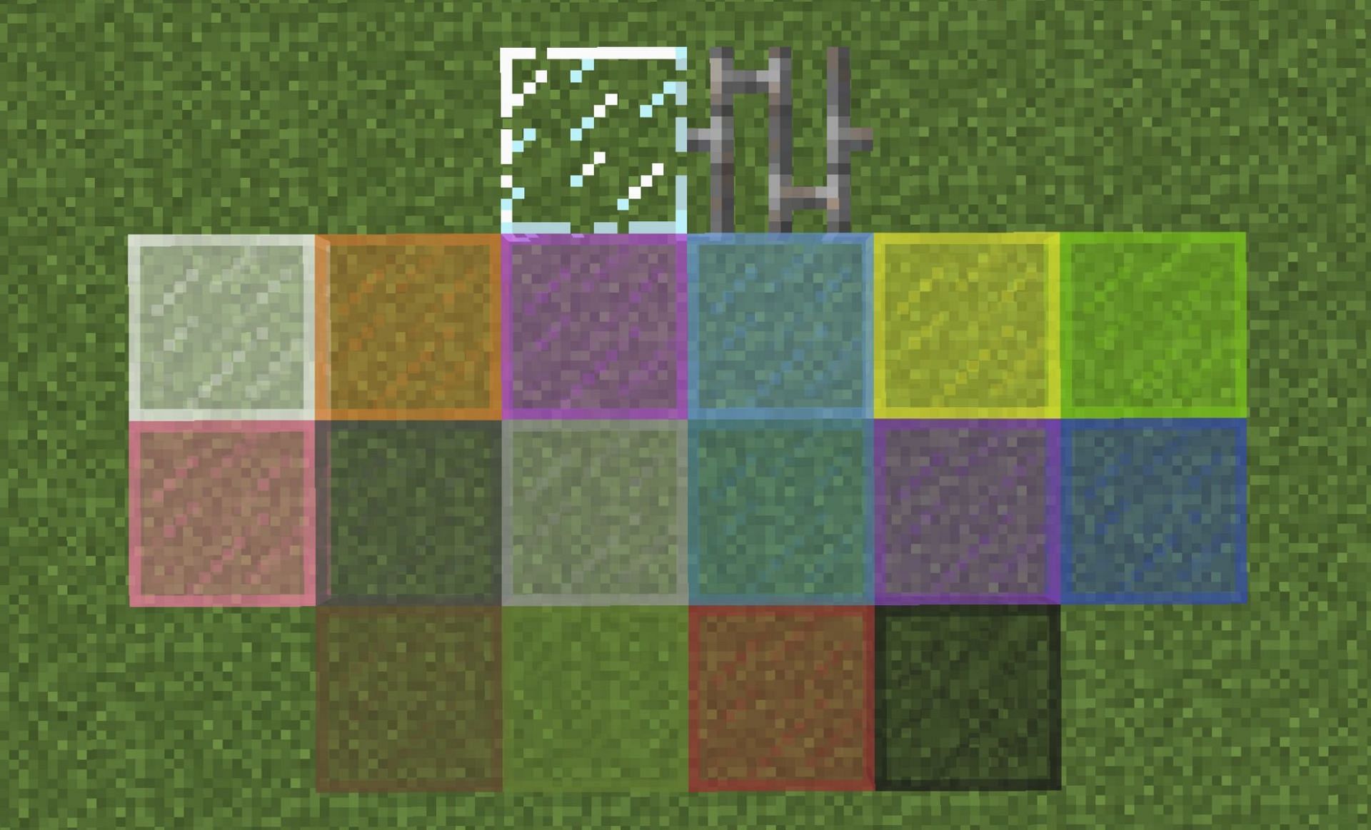 Stained Glass Pane Blocks in Minecraft