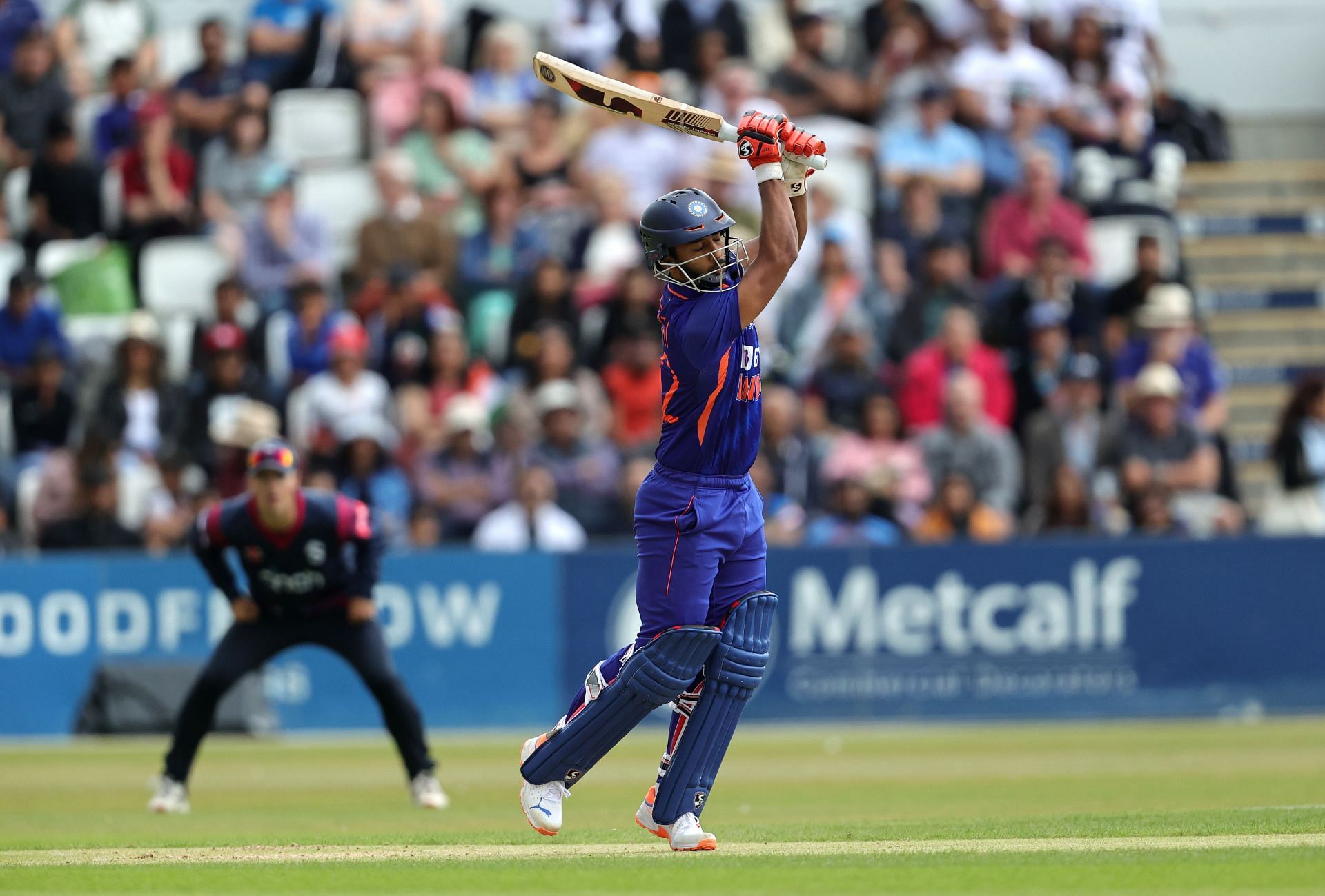Rahul Tripathi during the T20 Tour match between Northamptonshire and India. Pic: Getty Images